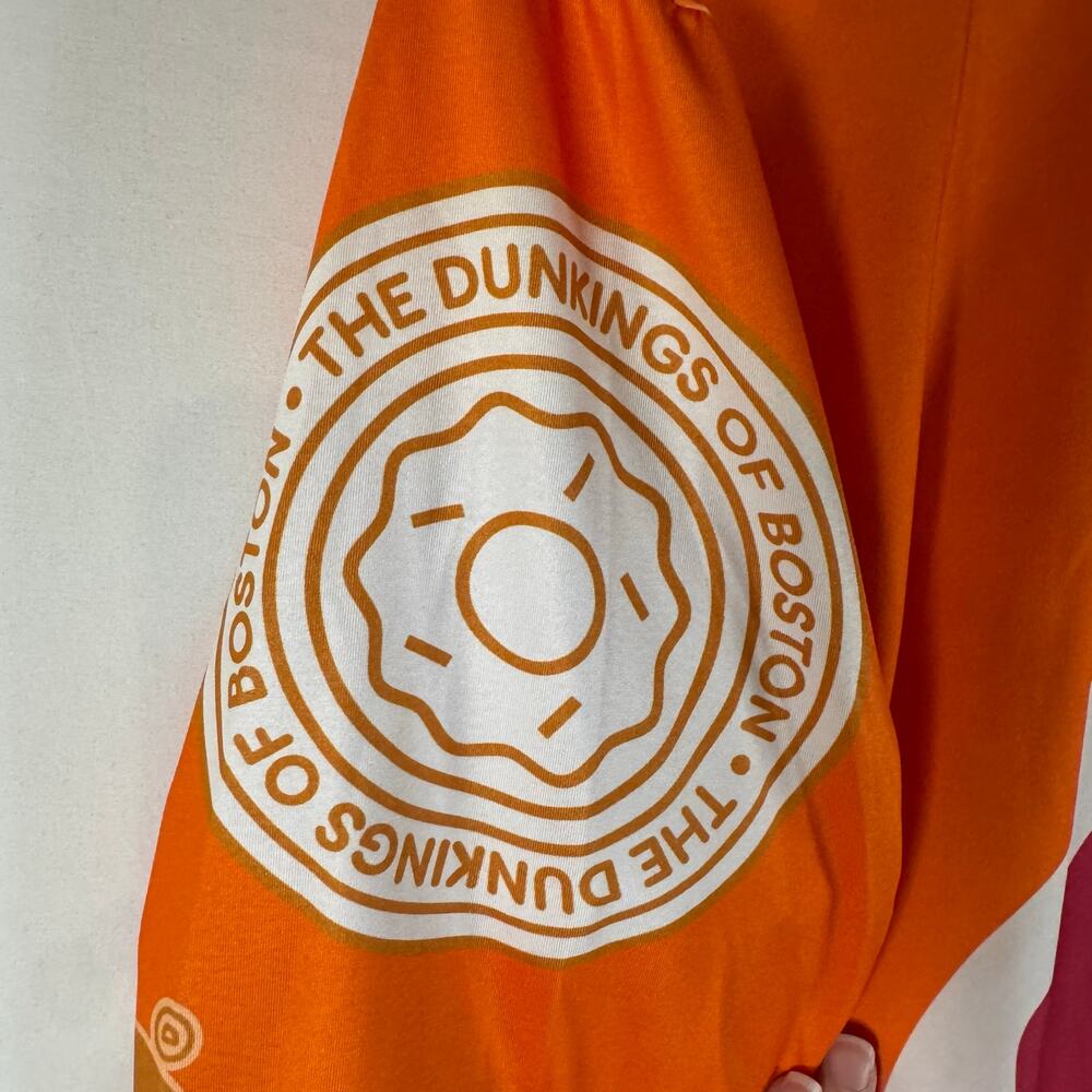 Dunkin’ Donuts Men’s S/M Dunkings Performance Shirt Orange Stretch Lightweight - Picture 7 of 9